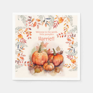 Serviette En Papier Petit Baby shower Citrouille