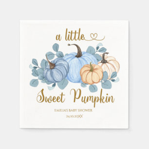 Serviette En Papier Petit baby shower citrouille doux