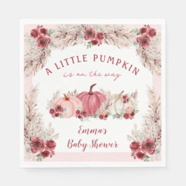 Serviette En Papier Petit Baby shower Citrouille Marsala Pink Napkins