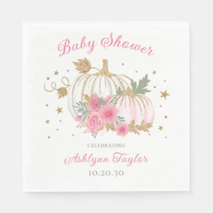 Serviette En Papier Petit Baby shower Citrouille Twin Girl