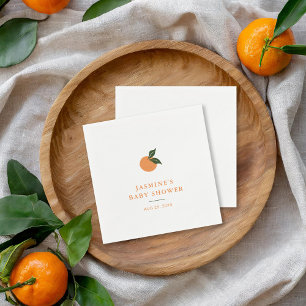 Serviette En Papier Petit Baby shower de Citrus orange Cutie