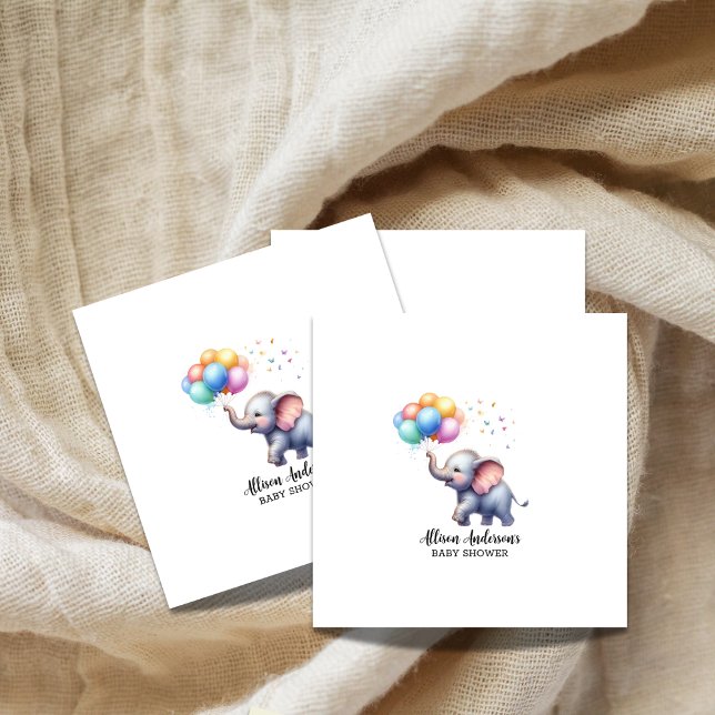 Serviette En Papier Petit baby shower d'éléphant de bébé cacahuète (Créateur téléchargé)