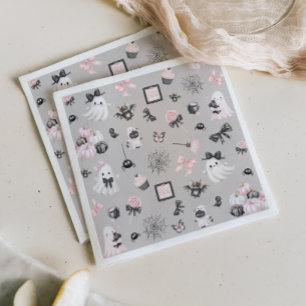 Serviette En Papier Petit Baby shower fille d'Halloween Boo
