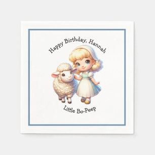 Serviette En Papier Petit Bo-Peep & Sheep Nursery Rhyme