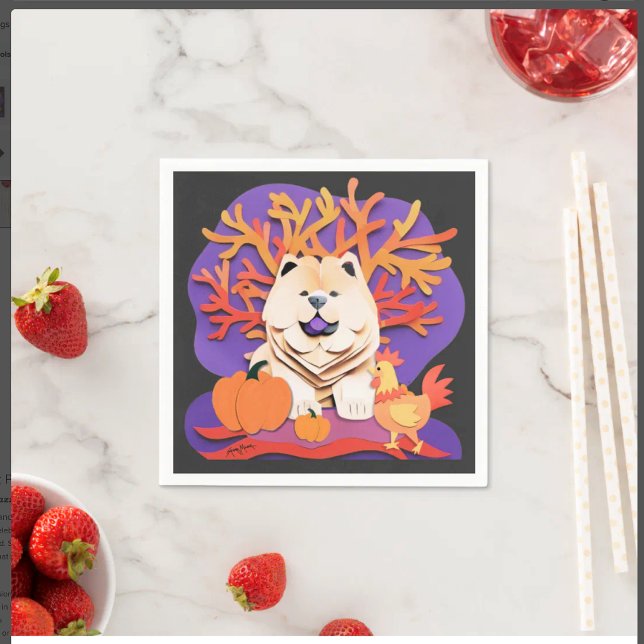 Serviette En Papier PETIT BOO Cream Chow (Créateur téléchargé)