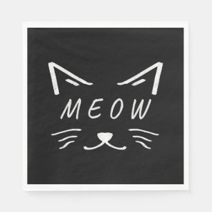 Serviette En Papier petit chat mignon avec la face inférieure