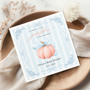Serviette En Papier Petit Citrouille mignon Baby shower bouc bleu