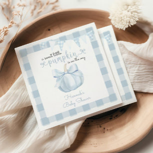 Serviette En Papier Petit Citrouille sur le Baby shower Way Blue Bow