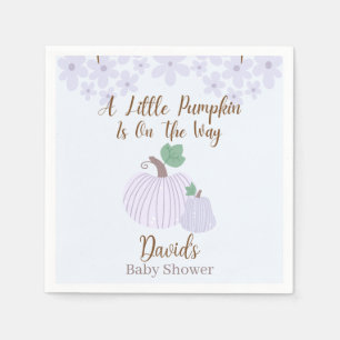 Serviette En Papier Petit Citrouille Sur Le Chemin Baby shower
