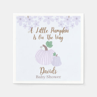 Serviette En Papier Petit Citrouille Sur Le Chemin Baby shower