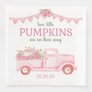 Serviette En Papier Petit Citrouille Twin Girl Baby shower serviettes