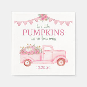 Serviette En Papier Petit Citrouille Twin Girl Baby shower serviettes