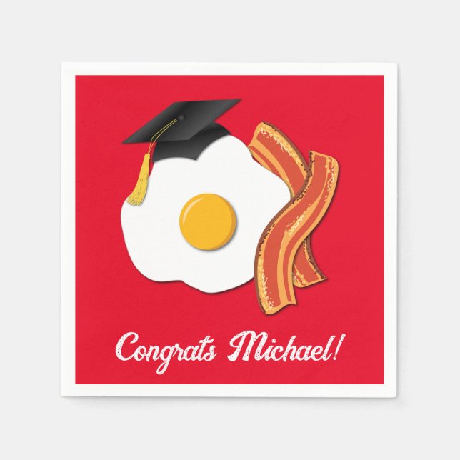 Serviette En Papier Petit-déjeuner Brunch Graduation Party (Devant)