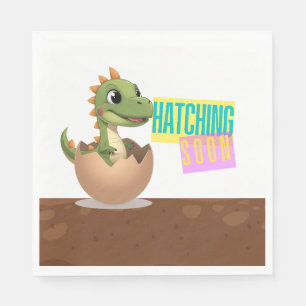 Serviette En Papier Petit dinosaure qui éclot bientôt