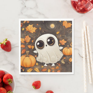 Serviette En Papier Petit fantôme d'Halloween