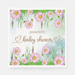 Serviette En Papier Petit Fleur sauvage En Route Baby shower