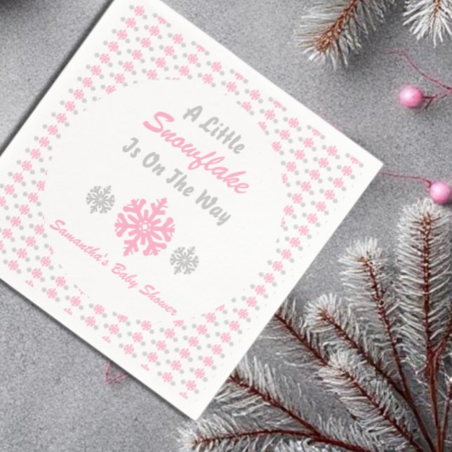 Serviette En Papier Petit Flocon Sur Le Chemin (Créateur téléchargé)