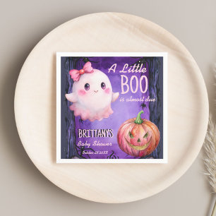 Serviette En Papier Petit garçon Halloween rose mignon baby shower fan