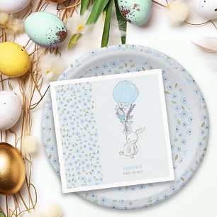 Serviette En Papier Petit lapin et Balloon mignonne Baby shower garço