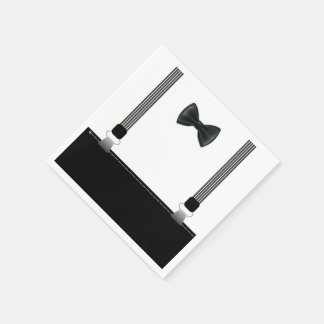 Serviette En Papier Petit Man Bow Cravate à thème de fête Naples