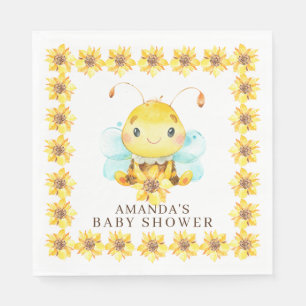 Serviette En Papier Petit Miel Sucré Baby shower d'abeille serviettes