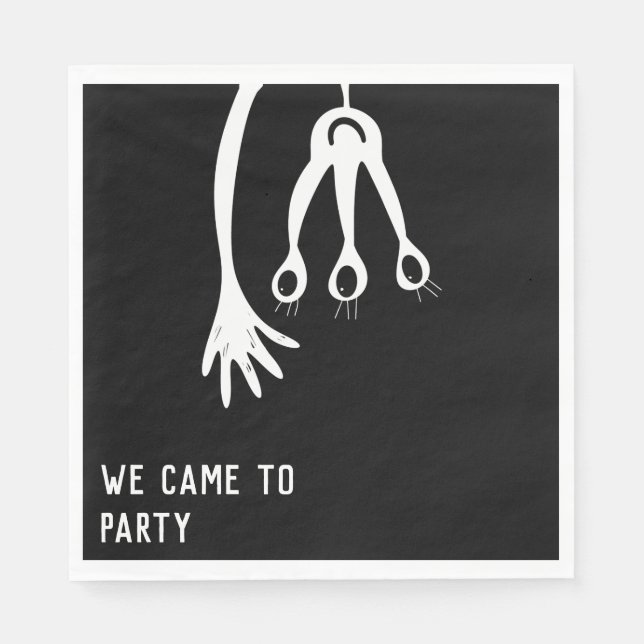 Serviette En Papier Petit Monster Alien Anniversaire (Devant)