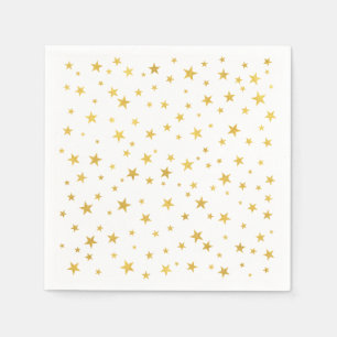 Serviette En Papier Petit Motif des étoiles aurifères aléatoires