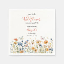 Petit Papillon Fleur Sauvage Prairie 1er Anniversa