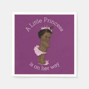 Serviette En Papier Petit pourpre ethnique de princesse baby shower
