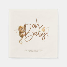 Petit singe mignonne Jungle Baby shower Safari