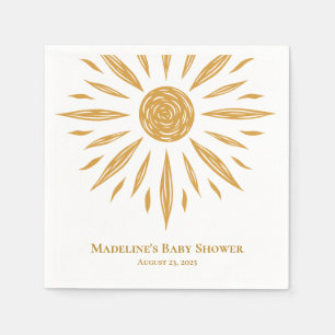 Serviette En Papier Petit soleil Baby shower personnalisé Napkin