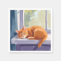 Petit somme de chat | Peinture aquarelle de chaton