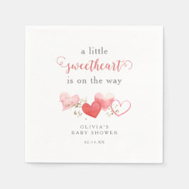 Serviette En Papier Petite amour Coeurs Fille Baby shower
