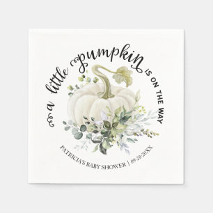 Serviette En Papier Petite citrouille verdure Baby Shower d'automne