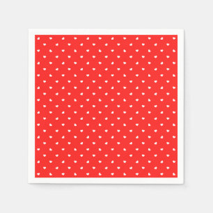 Serviette En Papier Petite coeur sur papier rouge vif