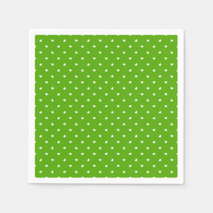 Serviette En Papier Petite coeur sur vert clair