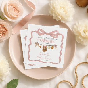 Serviette En Papier Petite Cowgirl Vêtements Bébé Shower