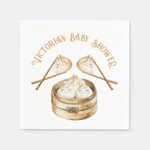 Serviette En Papier Petite Dim De Dumpling Somme Baby shower neutre se
