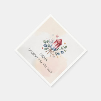 Serviette En Papier Petite Fête Patriotique Bébé 4 Juillet