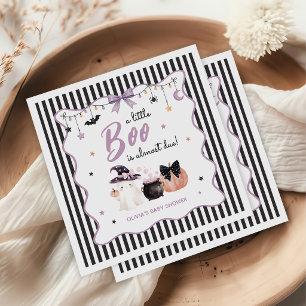 Serviette En Papier Petite Fête Prénatale Halloween Fantôme Little Boo