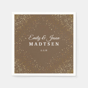 Serviette En Papier Petite Golden Stars Papier Mariage
