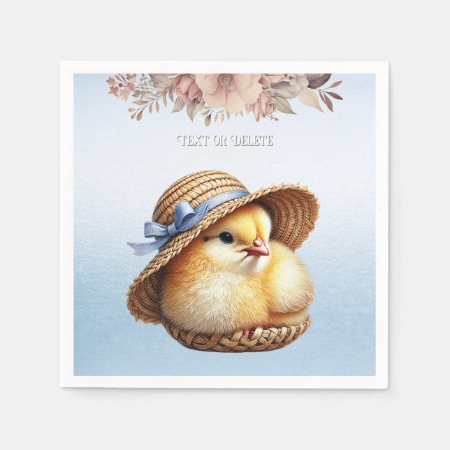 Serviette En Papier Petite nappe en ruban bleu chic (Devant)