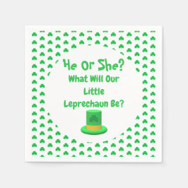 Serviette En Papier Petite révélation de genre Leprechaun