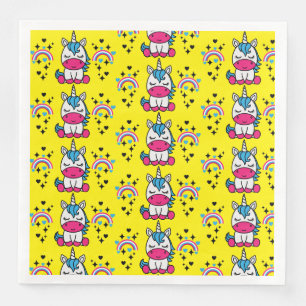 Serviette En Papier Petites filles Unicorn Pony