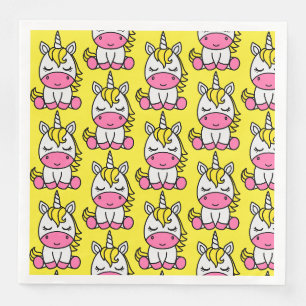 Serviette En Papier Petites filles Unicorn Pony