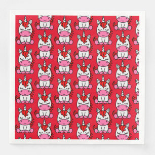 Serviette En Papier Petites filles Unicorn Pony