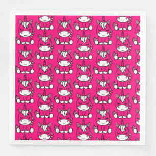Serviette En Papier Petites filles Unicorn Pony