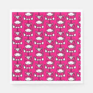 Serviette En Papier Petites filles Unicorn Pony