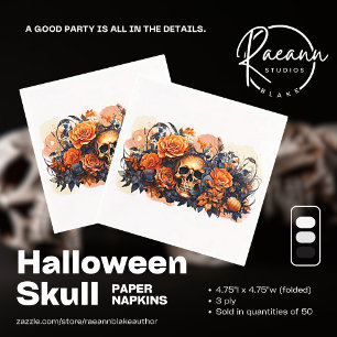 Serviette En Papier Peur Halloween papier crâne serviettes