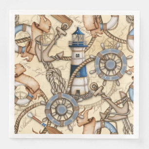 Serviette En Papier Phare Nautique